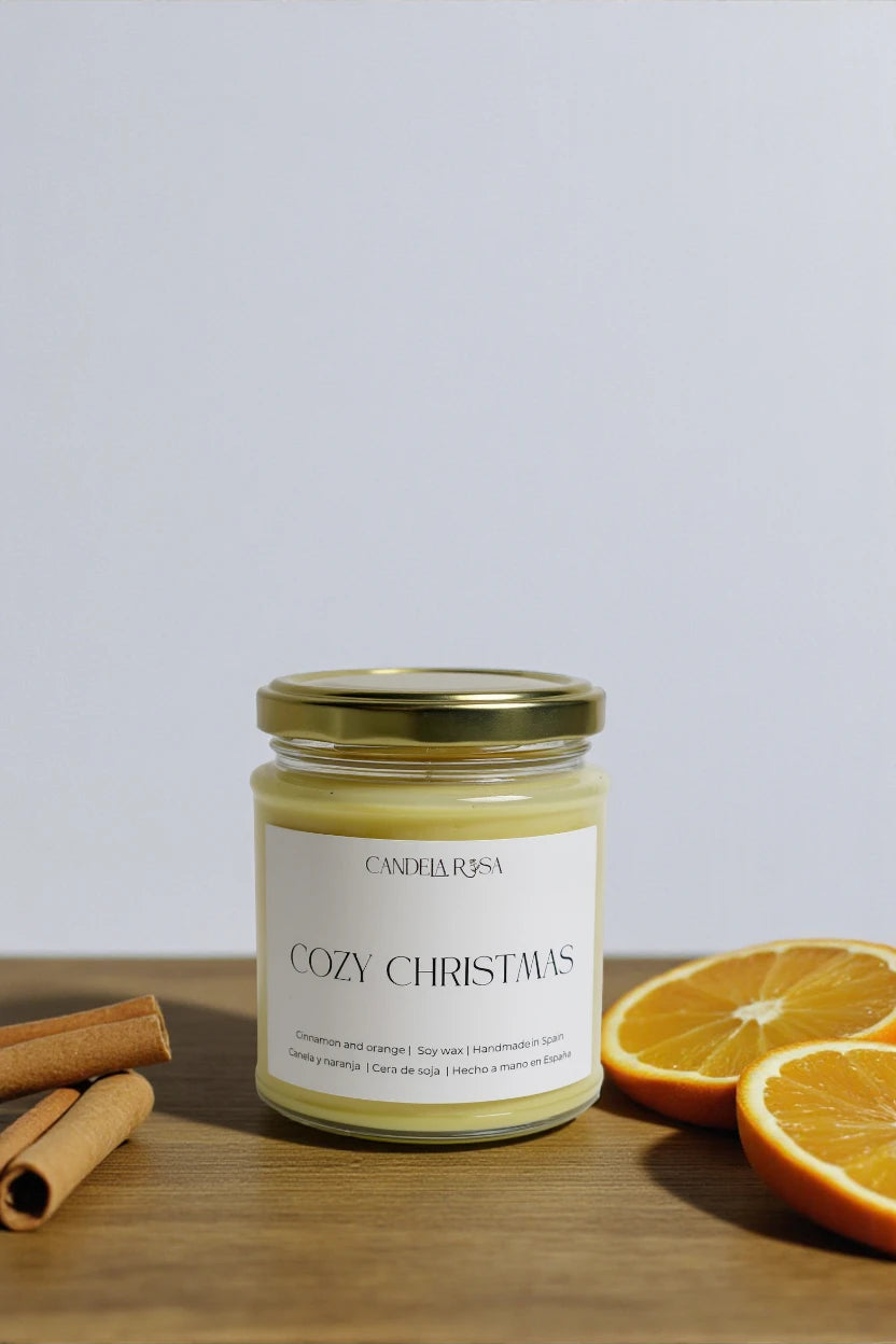 Cozy Christmas: vela aromática canela y naranja